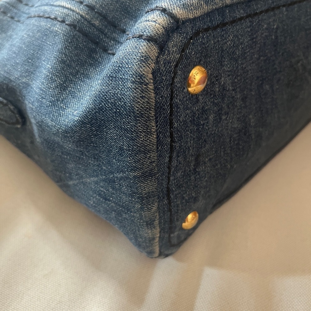 Prada Denim Shopping Tote (Large) - Picture 6 of 16